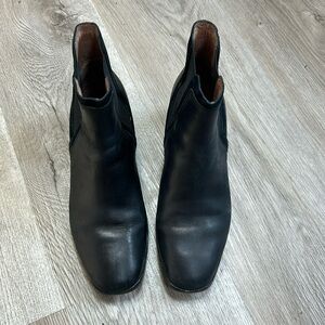 Madewell, black leather ankle boots